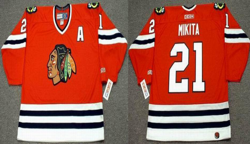 2019 Men Chicago Blackhawks 21 Mikita red style2 CCM NHL jerseys